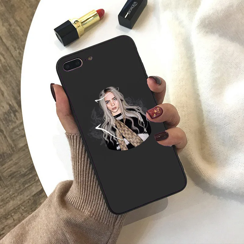 TPU Billie Eilish Khalid милые мягкие чехлы для телефона из ТПУ с изображением популярной музыки певицы звезды для iphone 6 6S 7 8 Plus 5S X XR XS Max10 11ProMAX - Цвет: TPU