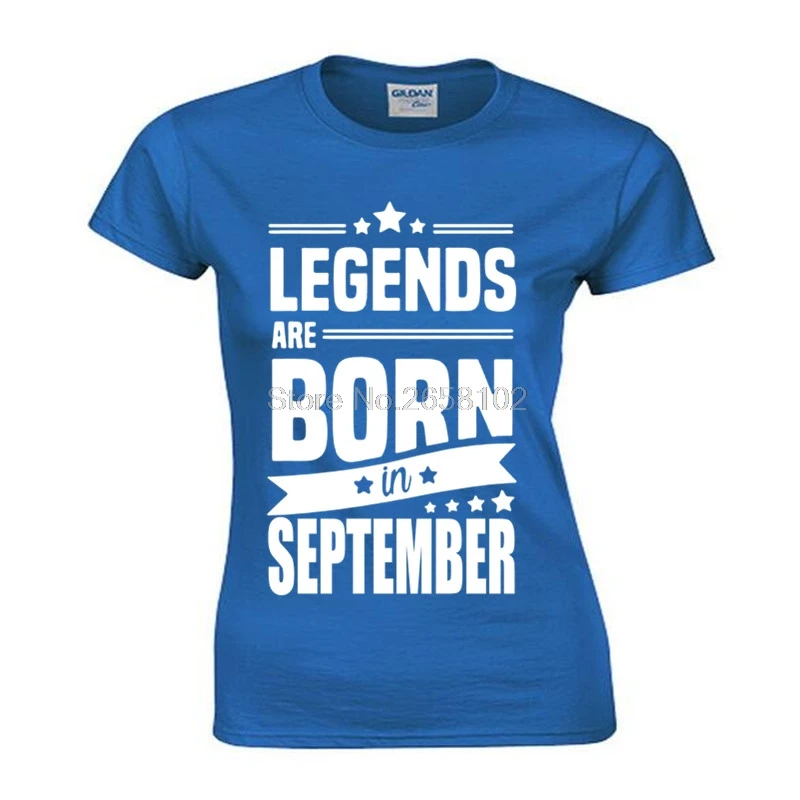 Женская футболка 2017 забавный подарок на день рождения с надписью Легенды рождены