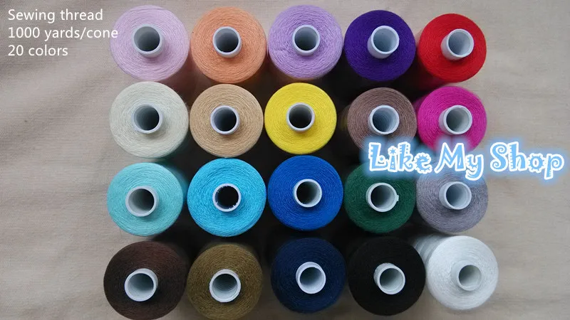 Швейная нить для швейных машин 1000 ярдов/нитки ручного шитья высокопрочная любой