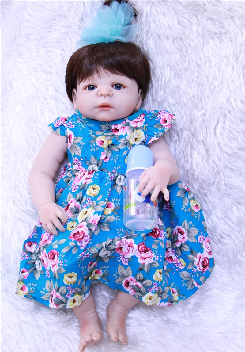 Bebes reborn 22 дюйма полностью силиконовые куклы baby doll игрушка в подарок пляжное