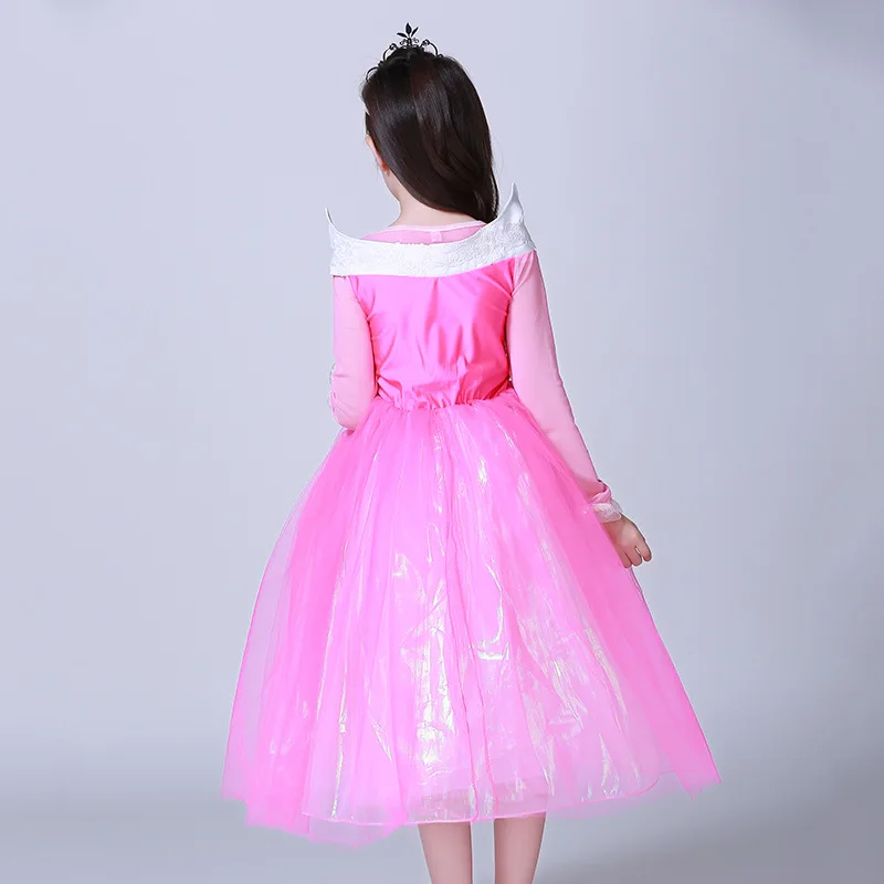 Новинка 2017 года сезон весна-лето платье Спящей красавицы для девочек розовое