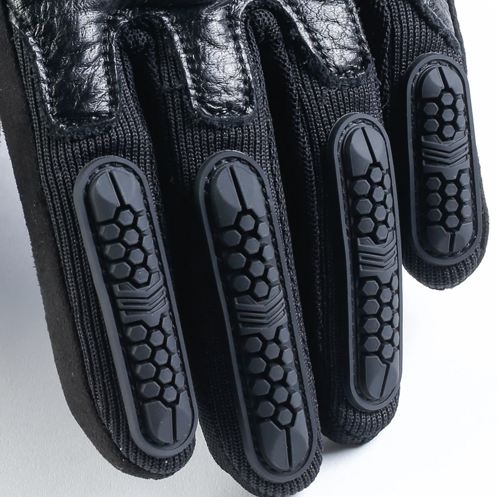 

XUEYU Genuine Cowhide Leather Motorcycle Gloves Men Motocross Gloves Motorbike Riding Protective Gear Touchscreen Moto Gloves