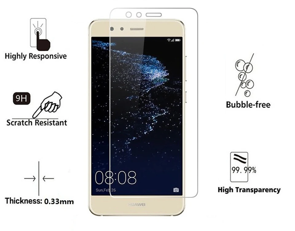 Закаленное стекло для huawei p10 lite sreen протектор 2.5D HD мобильный телефон защитная