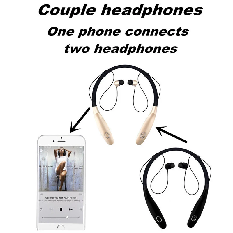 Наушники Гарнитуры Бегущие Спортивные Беспроводные Bluetooth BT 4.1 Стерео Bass In Ear с