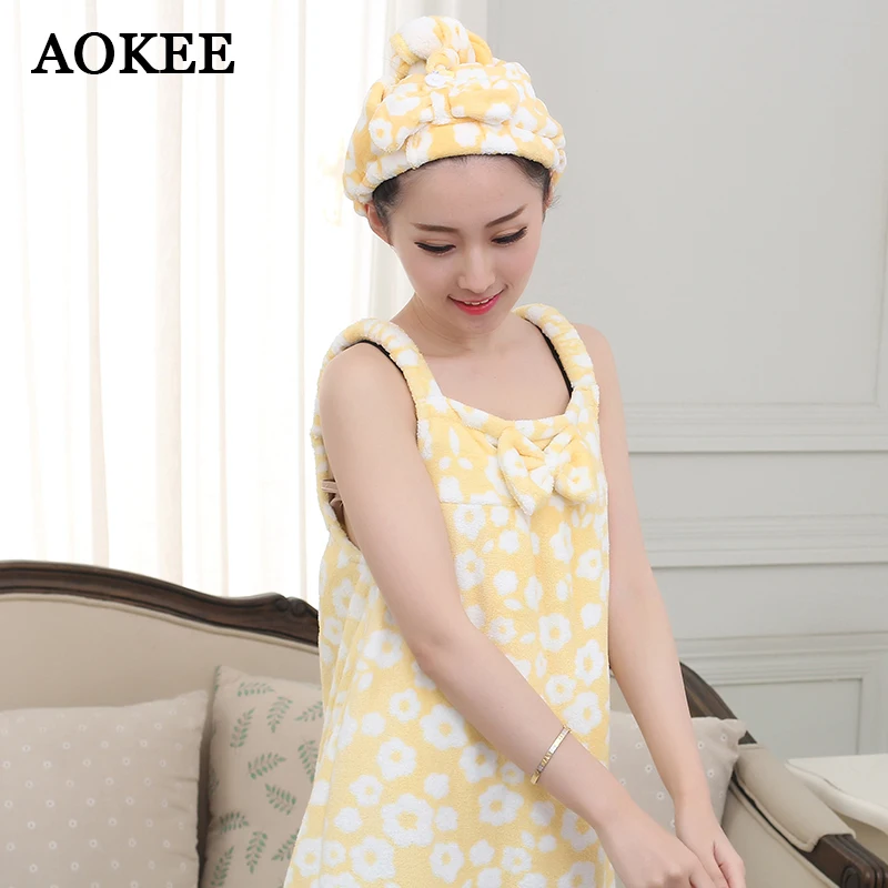 Aokee Полотенца для волос сушки тюрбан из микроволокна Обёрточная бумага шляпа
