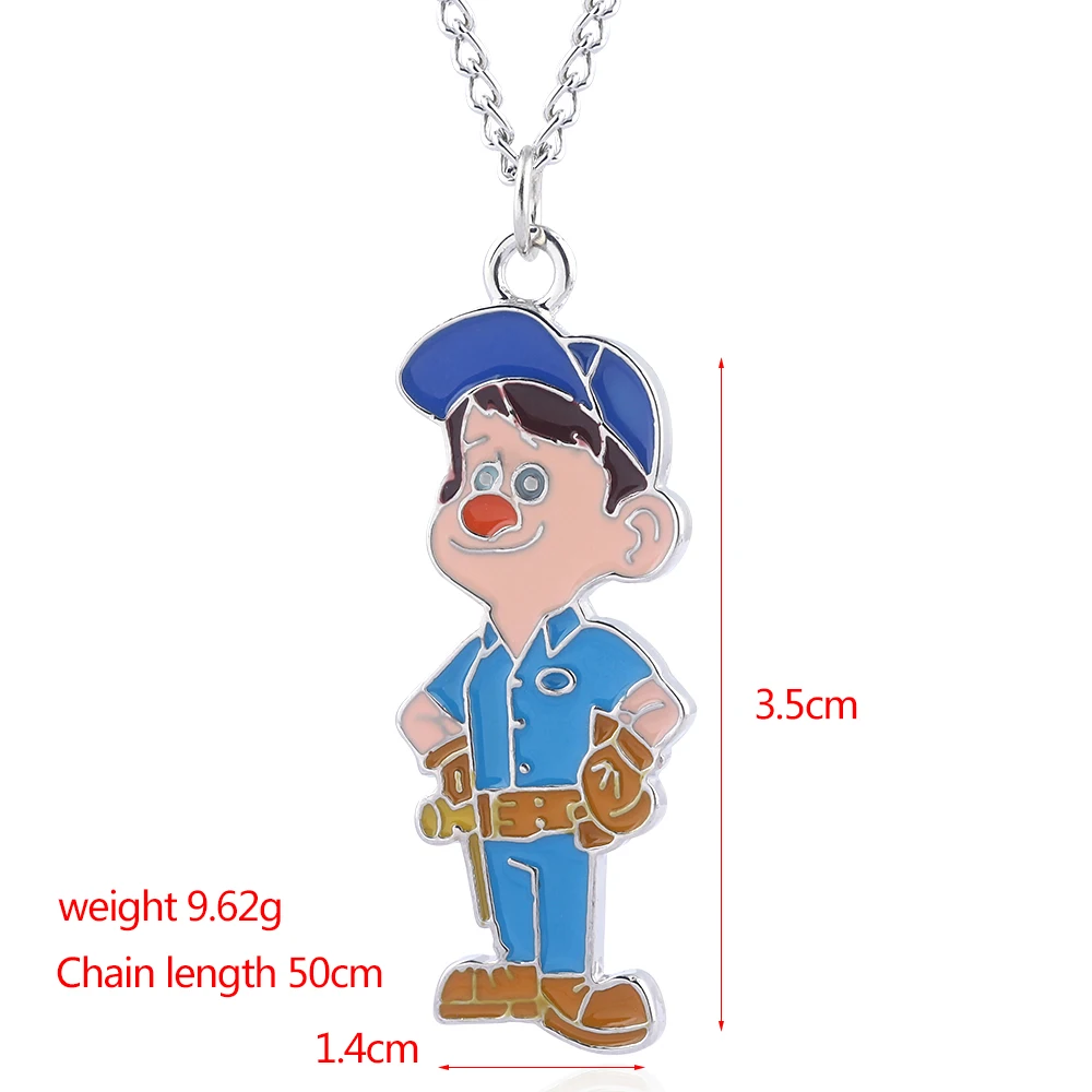 Новые Аниме Wreck It Ральф Феликс Vanellope Necklac милый мультфильм рисунок эмаль