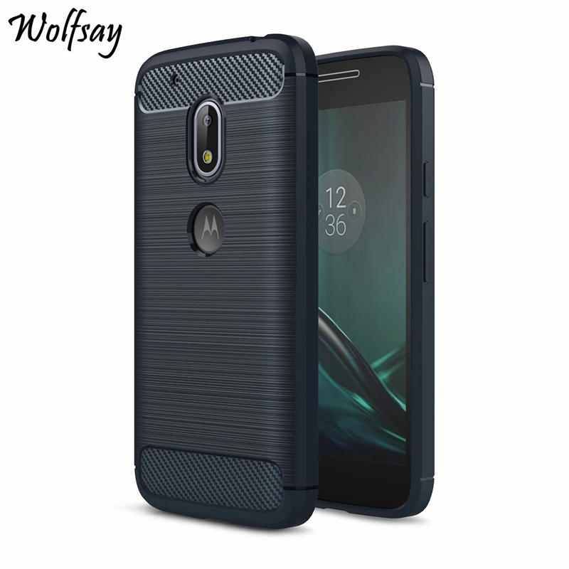 Wolfsay For Phone Cover Moto G4 Play Case Rubber Silicone Fundas Motorola &lt |