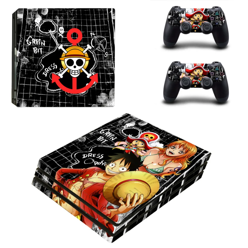 Аниме one piece PS4 Pro наклейка на кожу для playstation 4 консоль и контроллер полная кожа