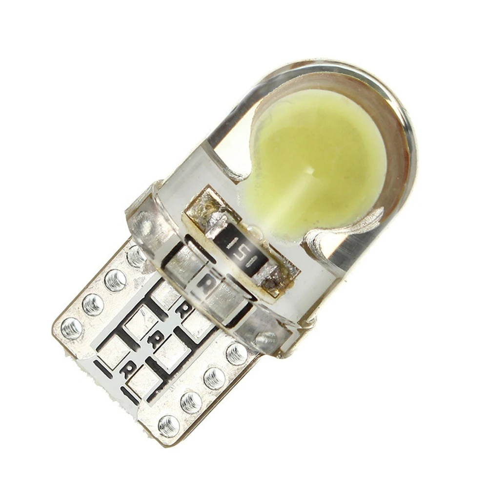 QCDIN 10 шт. T10 194 168 W5W COB 8 SMD Светодиодная CAN шина цвет белый подсветка номерного знака