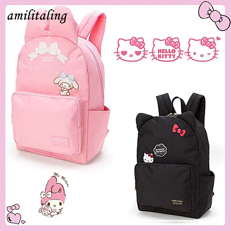 Новый милый рюкзак Hello Kitty для женщин и девочек наплечная сумка с рисунком из