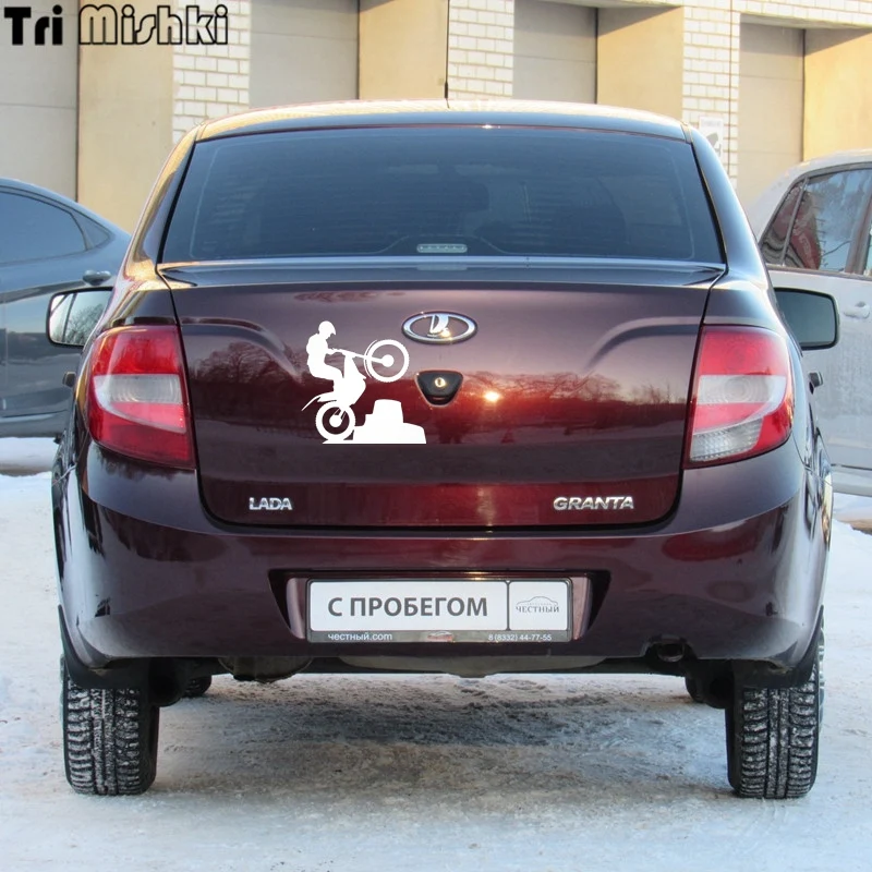 Tri Mishki HZX435 15*15 3 см мотоцикл для скалолазания лестницы забавная наклейка