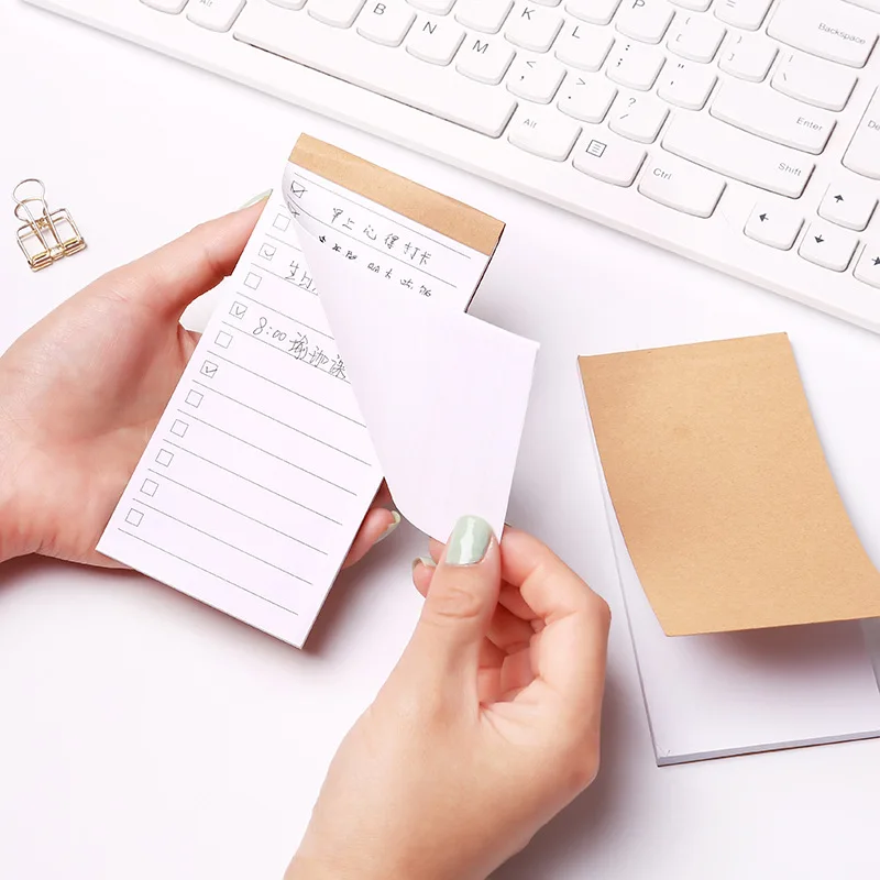 Pocket Kraft Paper Memo Pad Notepad Stationery Scrapbooking Notes To Do List Tear Checklist Note | Канцтовары для офиса и дома