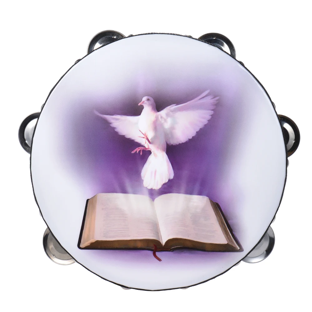 Двухрядный бубен колокольчик 10 &quot ударный инструмент для детей детские