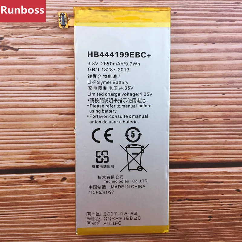 Новый HB444199EBC + 2550 мА/ч для Huawei Honor 4C C8818 mп-CL00 CHM-TL00H CHM-UL00 CHM-U01 G Play Mini CHC-U01 CHC-U03 батарея |