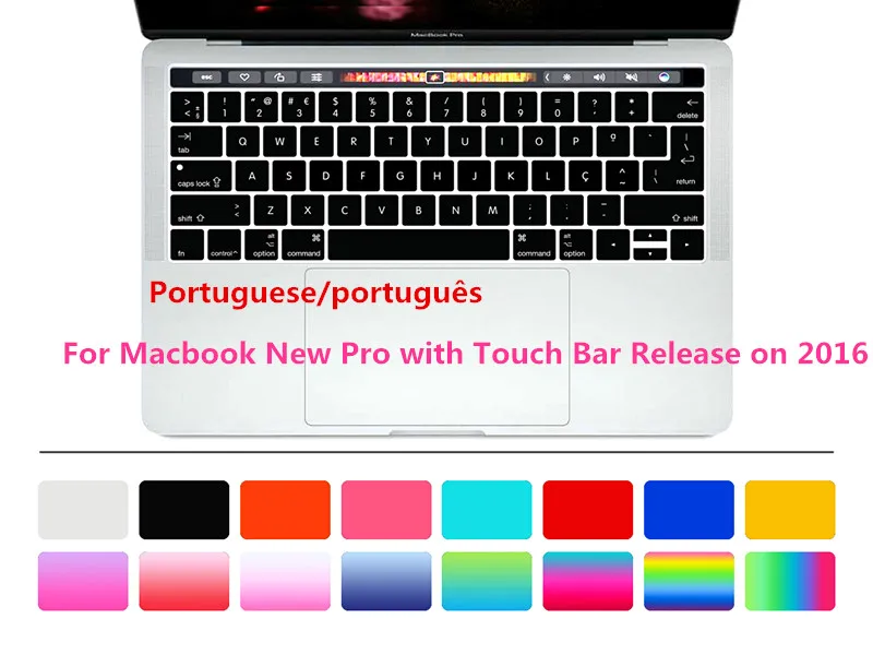 Для Macbook New Pro 13 &quotA1706 15&quot A1707 с сенсорной панелью выпуска 2017 португальский