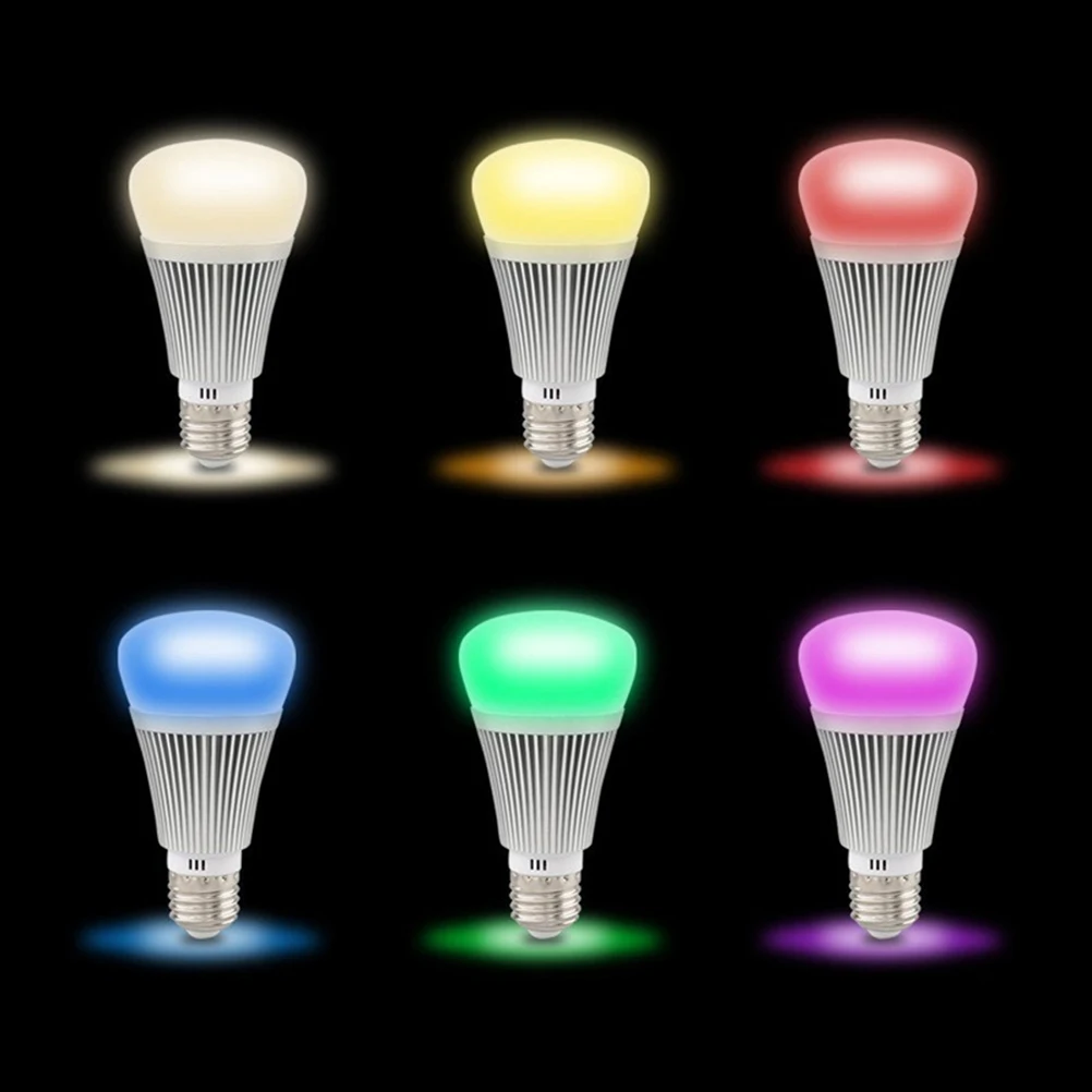 E27 WiFi Smart светодиодный лампочка мульти Цвет затемнения Беспроводной удаленного