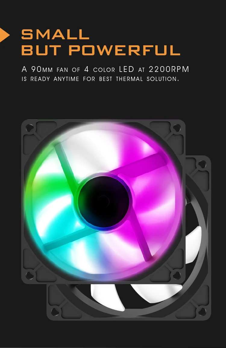 Aigo L6 медный светодиодный 6 тепловых трубок радиатор охлаждения RGB два башенного главного охлаждения радиатора Ram 9 мм вентилятор кулер для процессора