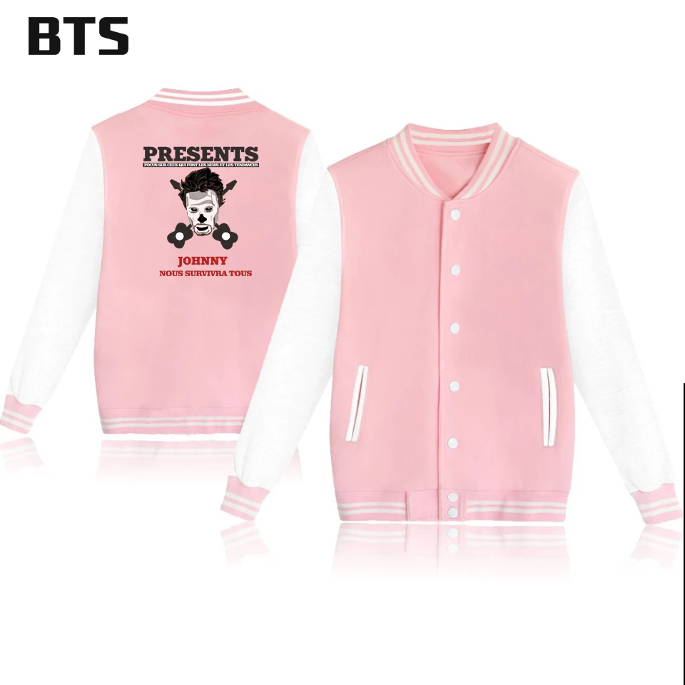 Bts Повседневные платья Johnny Холлидей Для мужчин Harajuku куртка Бейсбол форма |