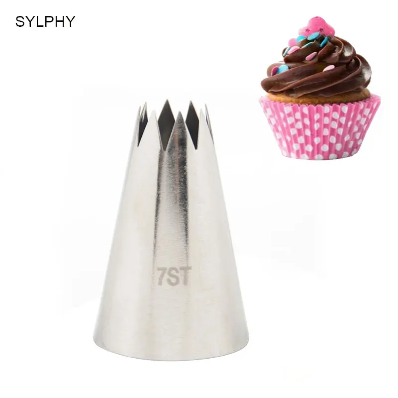 SYLPHY# 7ST Большая насадка для крема, кондитерский инструмент, насадка для украшения торта, насадка для выпечки из нержавеющей стали