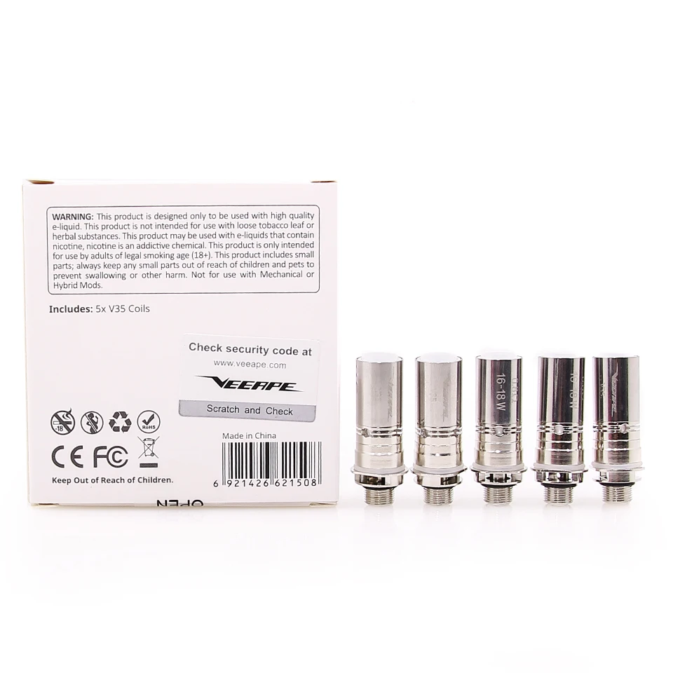 Оригинальный Veeape V35 катушки 0.8ohm 1.5ohm электронная сигарета core голову замена для