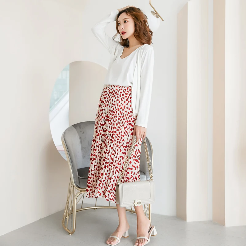 Fashion Summer Chiffon Maternity Skirt Casual Comfortable Long Skirts for Pregnant Women Maternidade Pregnancy Clothes C838 | Мать и