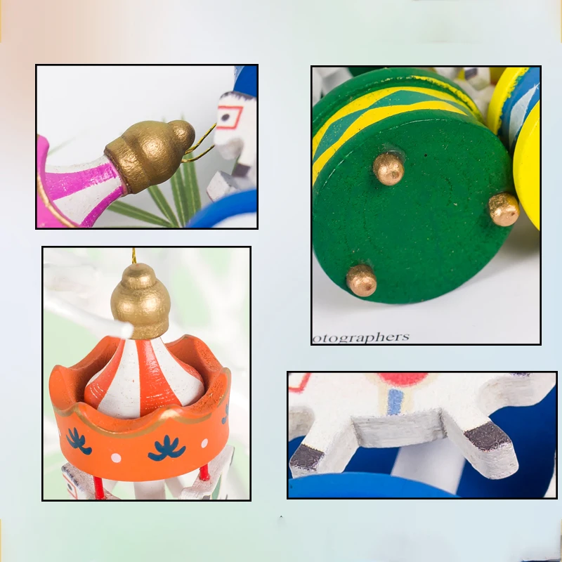 6 шт./партия Рождественская кукла игрушка декоративная карусельная лошадка