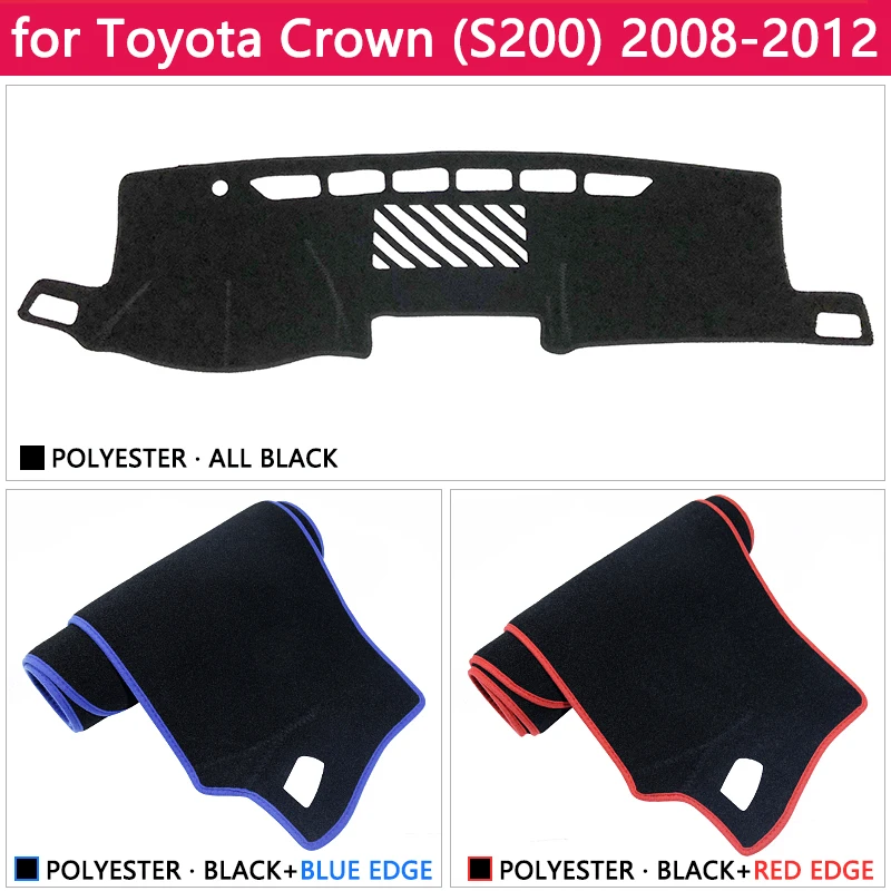 Для Toyota Crown Royal S200 2008 ~ 2012 Противоскользящий коврик на приборную панель