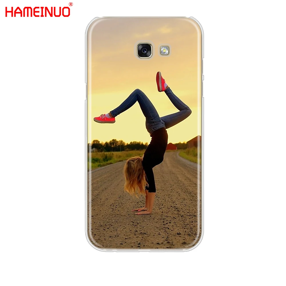 HAMEINUO гимнастический силуэт сотовый телефон чехол для Samsung Galaxy A3 A310 A5 A510 A7 A8 A9 2016 2017