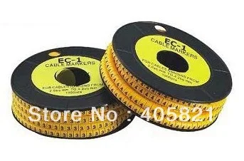 EC 1 0 9 изолированный ПВХ Круглый Кабель маркер для кабеля и знака 2.5мм2 10
