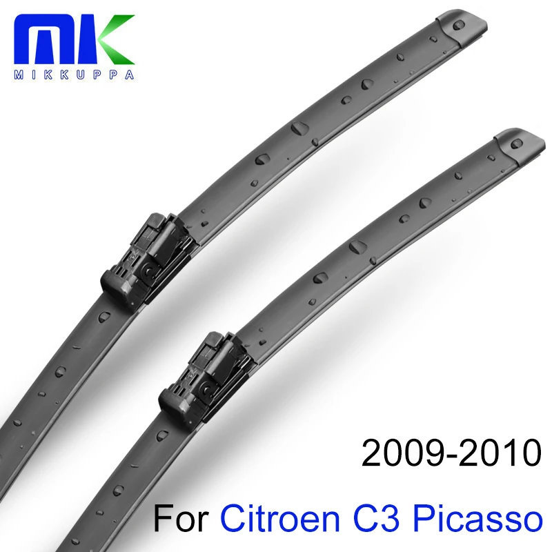 

Mikkuppa передние и задние щетки стеклоочистителя для Citroen C3 Picasso 2009 2010 лобовое стекло из натуральной резины автомобильные аксессуары