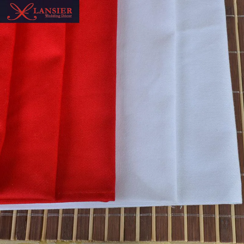 100% хлопок красный обеденный стол белая и красная салфетка свадебное украшение