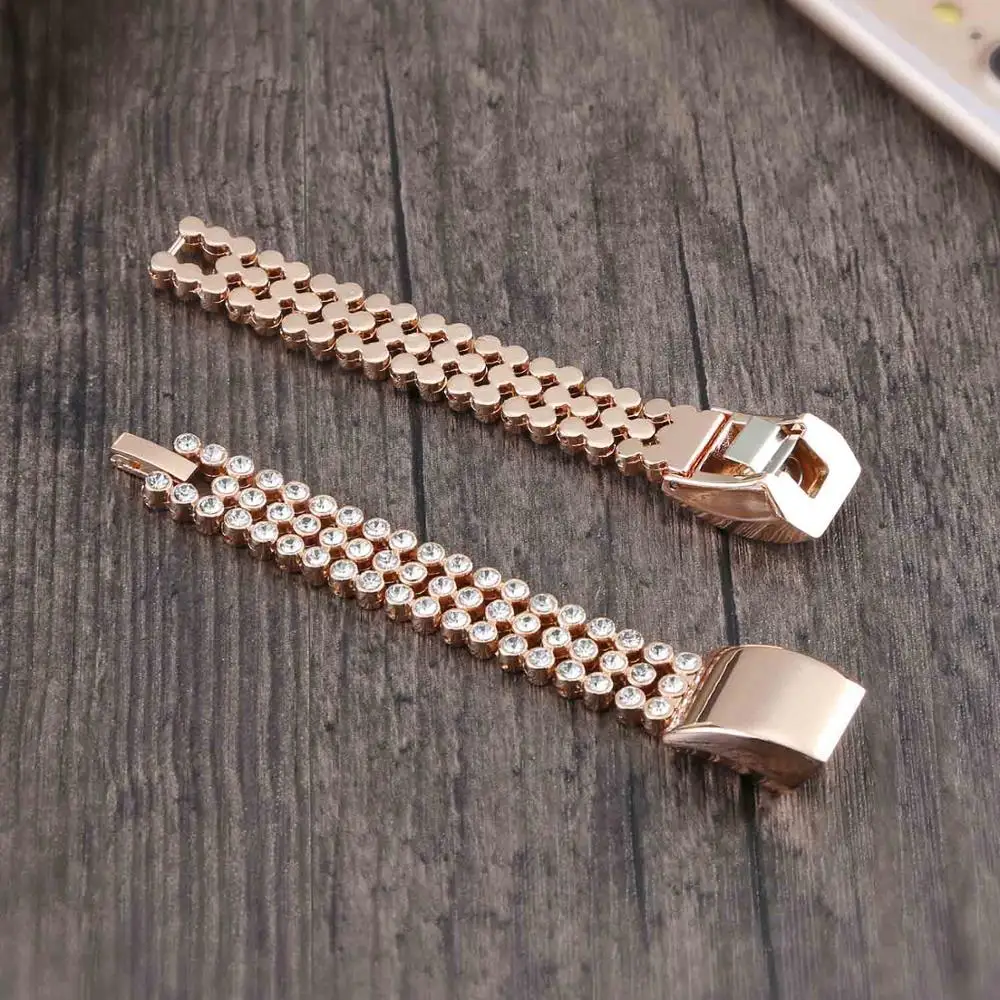 Для Fitbit Alta HR и полосы Нержавеющая сталь Напульсники/ювелирные изделия Браслет/браслет/сменные ремешки/аксессуары - Цвет ремешка: Copper gold