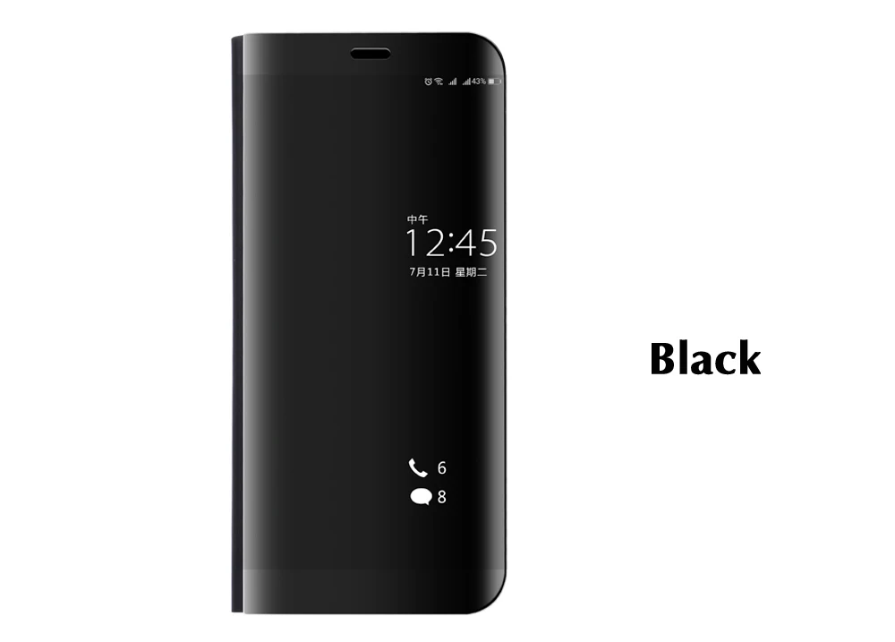 Чехол для huawei Honor View 10 20, умный флип-чехол, кожаный чехол для huawei Honor V20 V10, прозрачный зеркальный чехол с подставкой и держателем