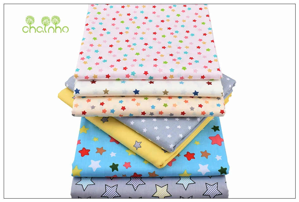 Chainho Star Print саржевая хлопковая ткань для шитья/ткани для детей и детей/простыня, подушка, подушка, материал для штор