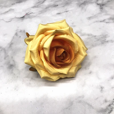 yellow Йоромер, 5 шт., искусственная Цветочная головка, 8,5 см, цветок розы для свадебного украшения, сделай сам, Рождественский венок, подарок, Цветочная шелковая часть, цветок - Цвет: yellow