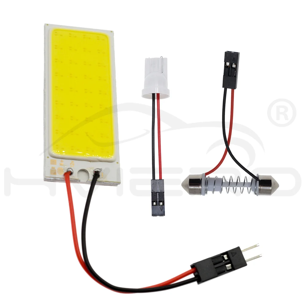 Белый красный T10 Cob 36Led Автомобильные светодиодные лампы W5w C5W C10w 194 панельные лампы для чтения Авто двери резервная лампа купольная гирлянда свет BA9S DC 12v