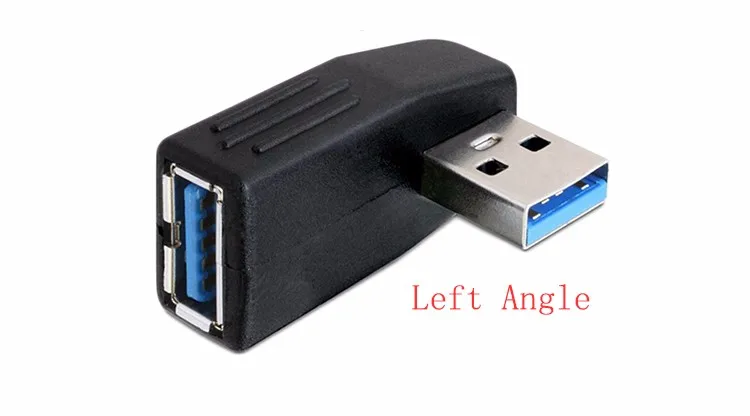 Качественный вертикальный угол 90 градусов USB 3,0 штекер-Женский адаптер конвертер соединитель разъем