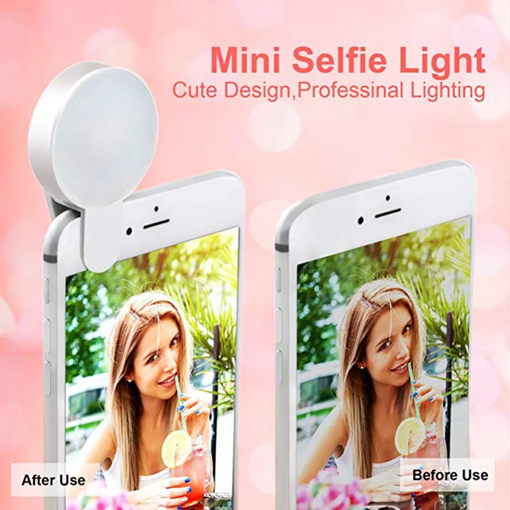Улучшенный заполняющий свет usb-зарядка Selfie Flash Led камера телефон фотография