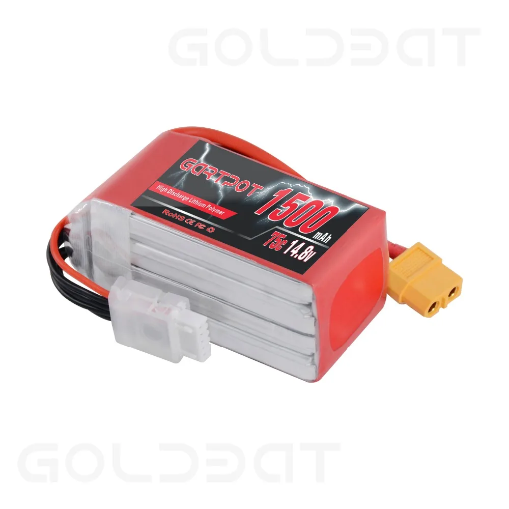 2 единицы GARTPOT 1500mAh 14,8 V lipo fpv батарея 75C Lipo батарея дроны 4S батарея 14,8 v с XT60 для радиоуправляемого автомобиля вертолета