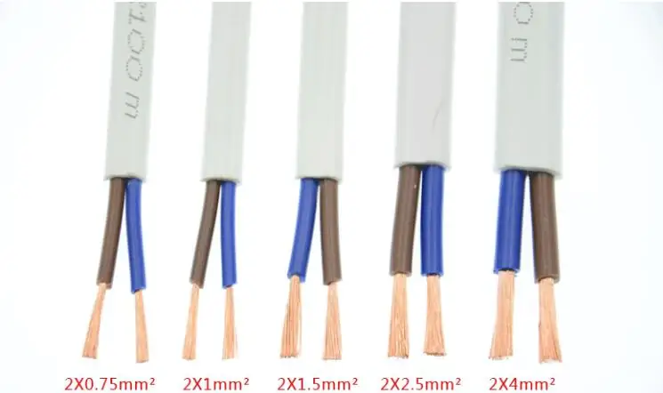 

High Quality 100M Soft RVVB Sheathed Wire High Purity oxygen Free Copper Cable 2Core 2X1 Square Monitoring Power Cord