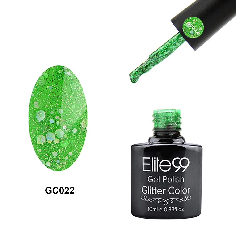 Jade Green Elite99 10 мл длительное Замачивание от алмазного блеска УФ светодиодный смывка для лака Гель-лак для ногтей Полупостоянный Гель-лак - Цвет: Jade Green