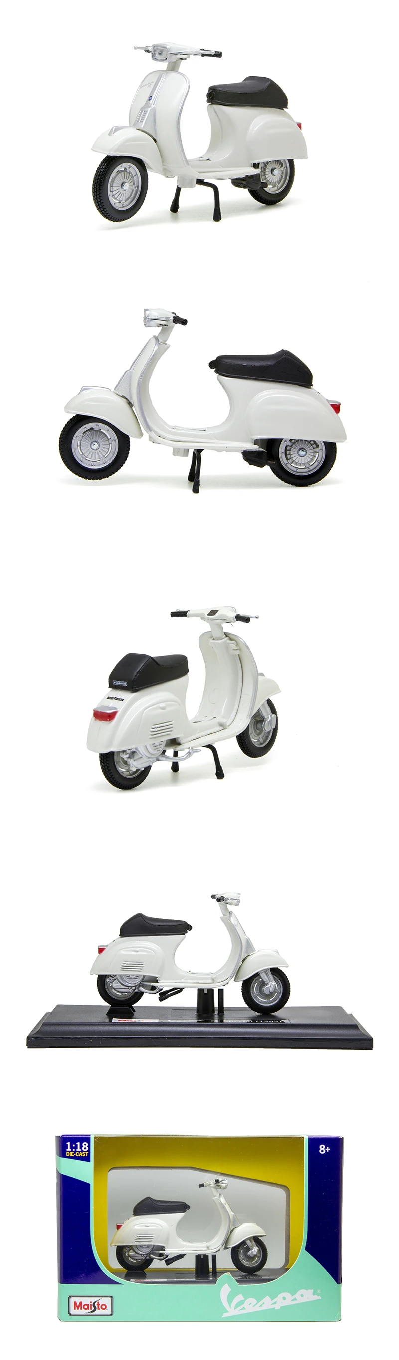 Maisto Vespa piaggio 50 специальный 1969 1:18 мото модели модель велосипеда база Мотоцикл Модели Diecast детская игрушка для подарка коллекции