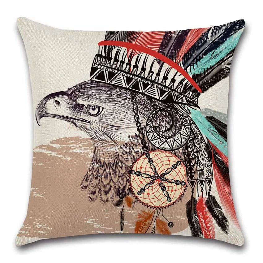 Indian National style Skull Arrow Cushion Cover Decoration for Home house sofa chair seat pillow case kids gift friend present | Дом и сад