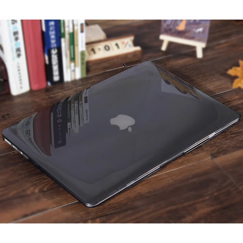 Grey 2в1 Кристалл \ Матовый Прозрачный чехол для Macbook Pro 13 15 с/non Touch Bar Air 13 11 Pro 12 13 15 retina Disply+ подарок - Цвет: Grey