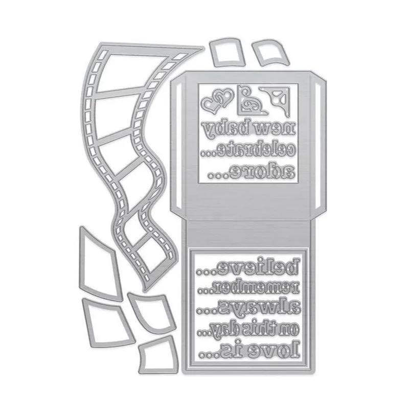 cutting dies YaMinSanNiO 5 шт./партия металлический Скрапбукинг для изготовления карт DIY тиснение вырезы альбом для художественных занятий коробка ремесло инструмент - Цвет: cutting dies