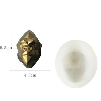 Orangutan mold 3d силиконовые формы для животных, Льва, волка, помадки, Формы для кексов, слон, геометрическая форма-форма животного, Бегемот, орангутанг, форма для мыла - Цвет: Orangutan mold