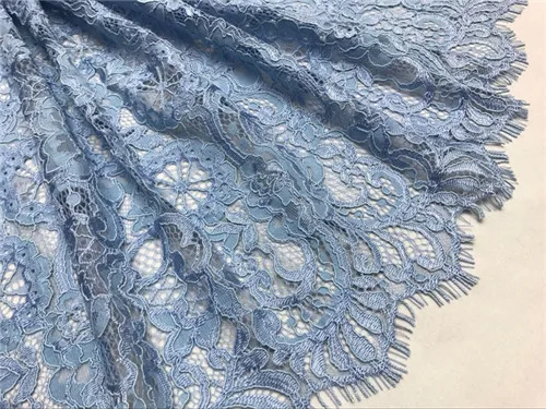 light blue Африканский шнур кружевной ткани горячая Распродажа 150*150 см Новое поступление нигерийские ресницы кружевной ткани гипюр кружевной ткани высокого качества - Цвет: light blue