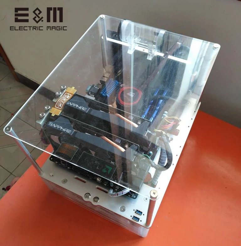 8 мм Алюминиевый ПК тестовый стенд воздуха открытый корпус Obt1 BC1 ITX MATX ATX FlexATX Mini E