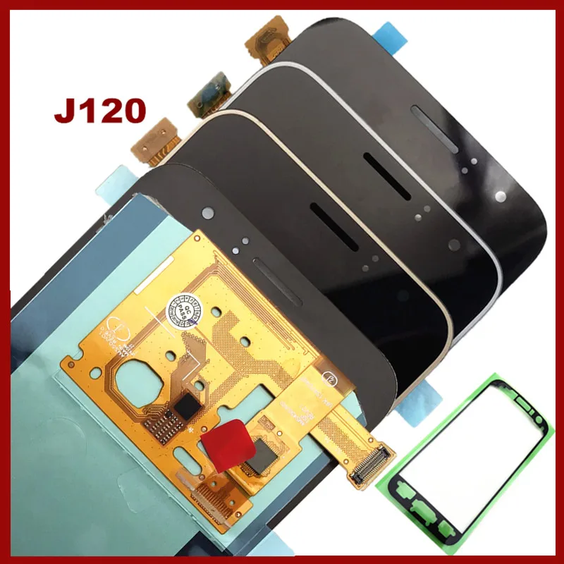 Замена AMOLED J120 LCD для Samsung Galaxy J1 2016 J120A J120F J120M J120FN сенсорный экран дигитайзер дисплей