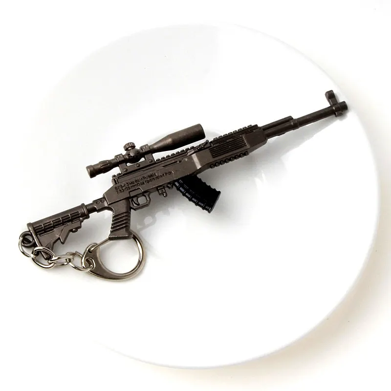 SKS Игровой симулятор брелок в виде оружия мужской мини M4A1 AK47 мужской брелок пистолет автомобильный брелок кабель UL AWM снайперской винтовки, ювелирное изделие, подарок - Цвет: SKS